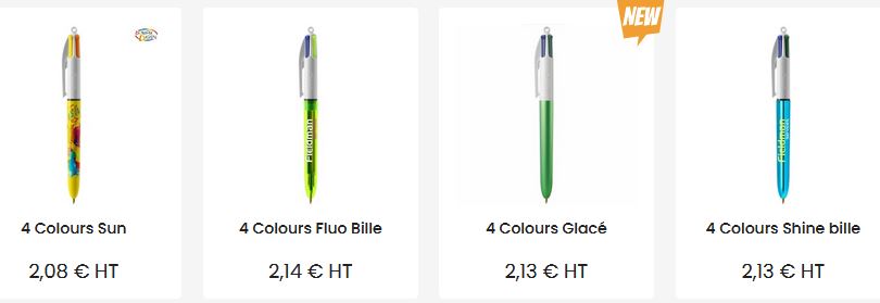 Le stylo Bic 4 couleur est tendance, écologique, il est fabriqué sur le territoire français.