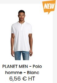  Polo homme blanc