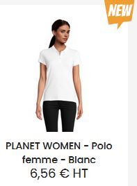  Polo femme blanc