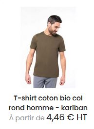 Tee-shirt en coton bio homme label Bio