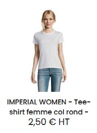 Tee shirt femme col rond