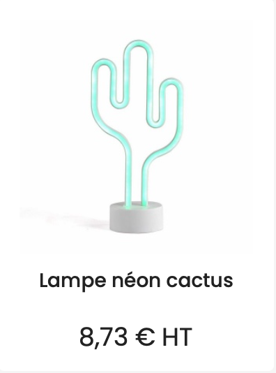 lampe néon cactus