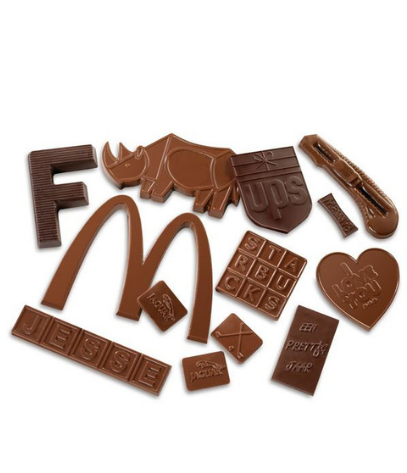 Logos en chocolat