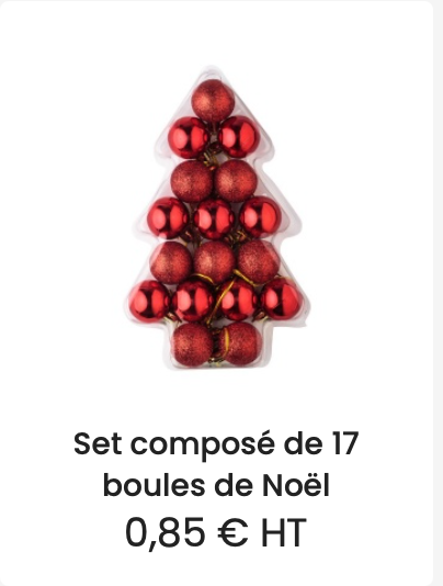 Set 17 boules Noël